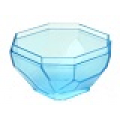 trans-light blue rock 4 x 4 octagonal boulder bottom