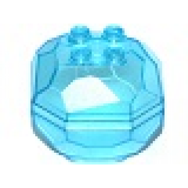 trans-light blue rock 4 x 4 octagonal boulder 30293 30294