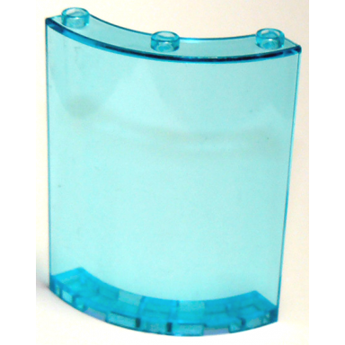 trans-light blue cylinder quarter 4 x 4 x 6