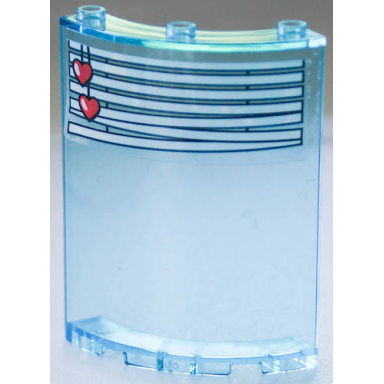 trans-light blue cylinder quarter 4 x 4 x 6 with white venetian blinds crooked with coral hearts drawstring pattern sticker - set 41394