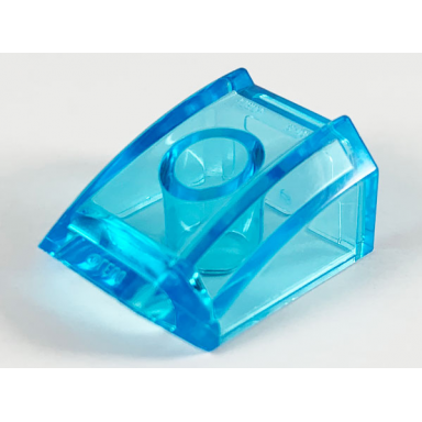 trans-light blue slope curved 2 x 2 lip