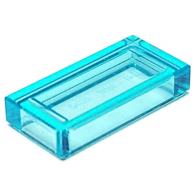 trans-light blue tile 1 x 2