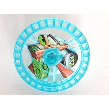 trans-light blue technic disk 5 x 5 - roborider talisman wheel fuel mold with robot pattern