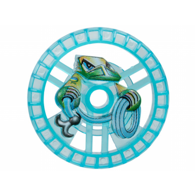 trans-light blue technic disk 5 x 5 - roborider talisman wheel rope mold with robot pattern