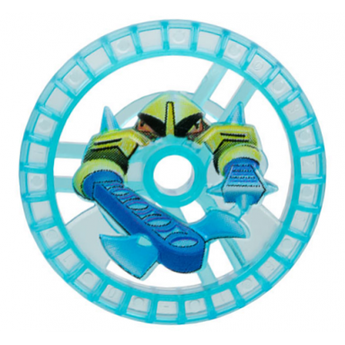 trans-light blue technic disk 5 x 5 - roborider talisman wheel axer mold with robot pattern