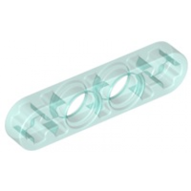 trans-light blue technic liftarm thin 1 x 4 - axle holes