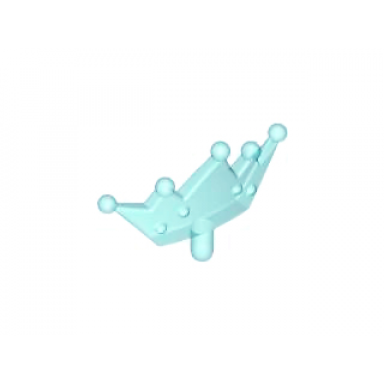 trans-light blue minifigure crown tiara 5 points rounded ends