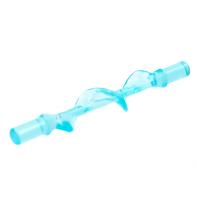 trans-light blue power burst bolt spiral with bar ends