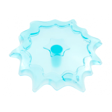 trans-light blue power burst shield large with bar end