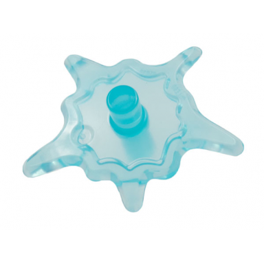 trans-light blue power burst shield small with bar ends