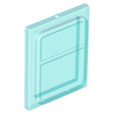 trans-light blue glass for train door with lip on all sides