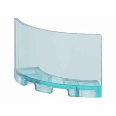 trans-light blue panel 3 x 3 x 2 corner convex