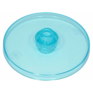 trans-light blue dish 4 x 4 inverted radar with open stud