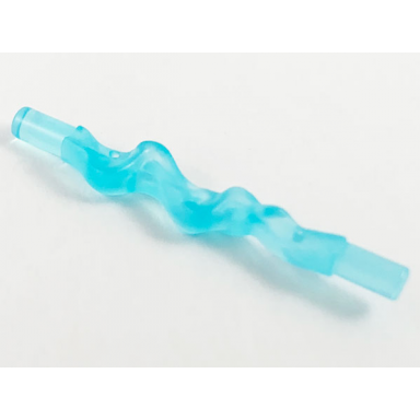 trans-light blue minifigure weapon web effect long and narrow bars at both ends
