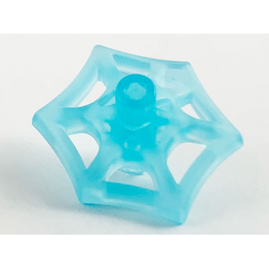 trans-light blue minifigure weapon web effect small short bar on front and back