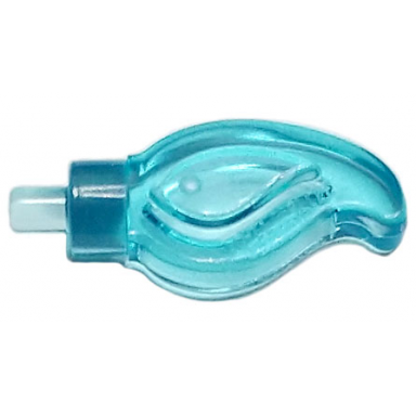 trans-light blue wave rounded straight single with small pin end candle flame