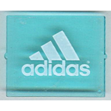 glass for window 1 x 4 x 3 with white adidas pattern sticker - set 3426
