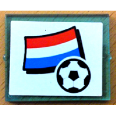trans-light blue glass for window 1 x 4 x 3 with flag of netherlands and soccer ball on white background pattern sticker - set 3405