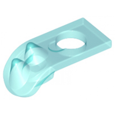 trans-light blue minifigure armor shoulder pad with spikes on top