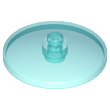 trans-light blue dish 4 x 4 inverted radar with solid stud