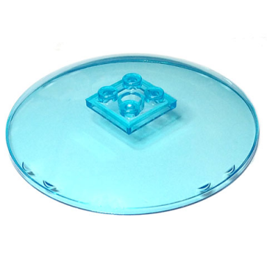 trans-light blue dish 8 x 8 inverted radar - solid studs