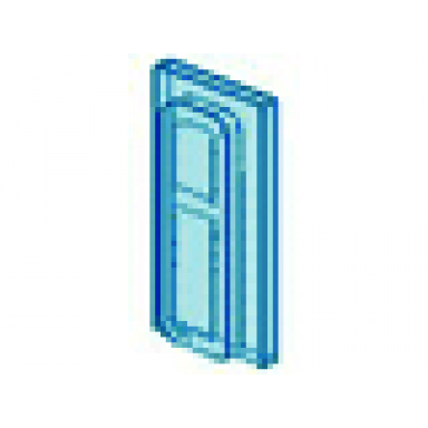 trans-light blue glass for train window 1 x 2 x 3