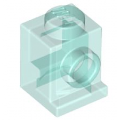 trans-light blue brick modified 1 x 1 with headlight