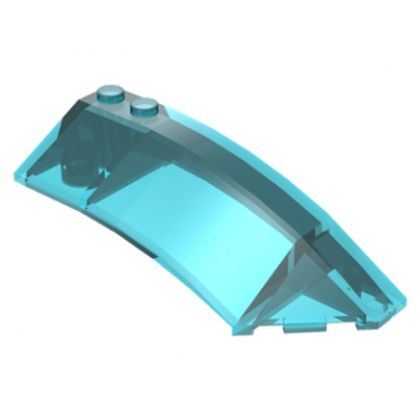 trans-light blue wedge 8 x 3 x 2 open right