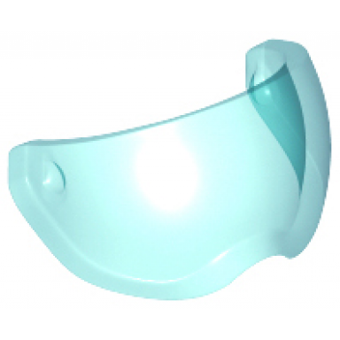 trans-light blue minifigure visor flight helmet
