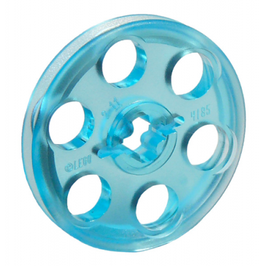 trans-light blue technic wedge belt wheel pulley