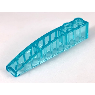 trans-light blue slope curved 6 x 1