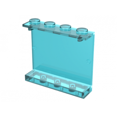 trans-light blue panel 1 x 4 x 3 - solid studs