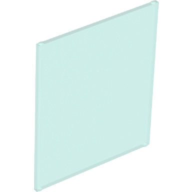trans-light blue glass for window 1 x 6 x 6 flat front