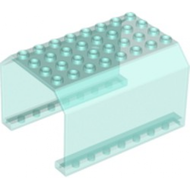 trans-light blue aircraft fuselage middle angular top 6 x 8 x 4