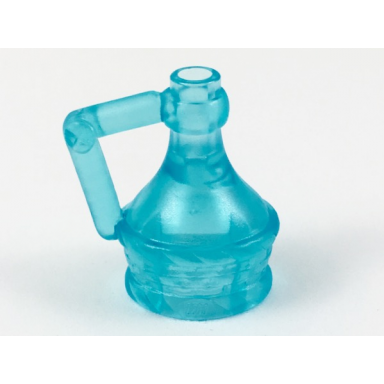 trans-light blue minifigure utensil flask with handle jug