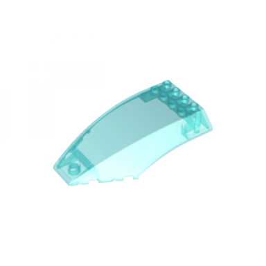 trans-light blue windscreen 10 x 6 x 2 curved