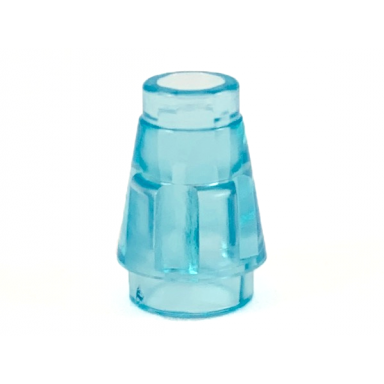 trans-light blue cone 1 x 1 with top groove
