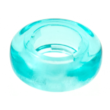 trans-light blue clikits bead ring thick small with hole