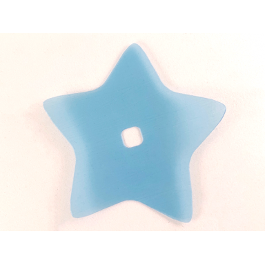 trans-light blue clikits icon accent plastic star 8 1 8 x 8 1 8