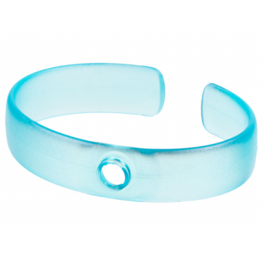 trans-light blue clikits bracelet bangle with hole child size