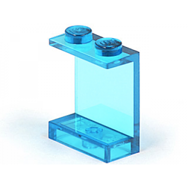 trans-light blue panel 1 x 2 x 2 - solid studs