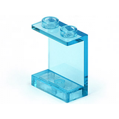 trans-light blue panel 1 x 2 x 2 - hollow studs