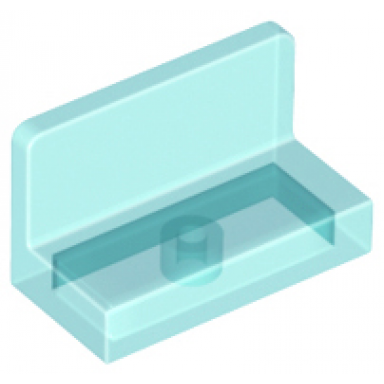 trans-light blue panel 1 x 2 x 1 with rounded corners
