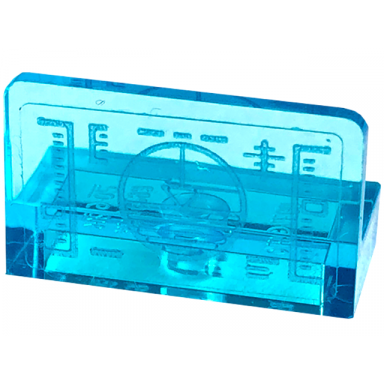 trans-light blue panel 1 x 2 x 1 with head-up display hud with circle triangle and lines pattern sticker - set 76240