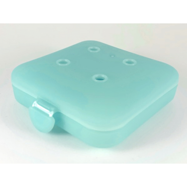 clikits container square box with 4 holes - hinged