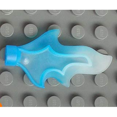 trans-light blue duplo wave fire water flame 2 x 1 x 5 with marbled white pattern