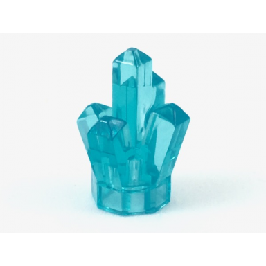 trans-light blue rock 1 x 1 crystal 5 point