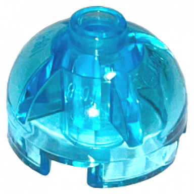 trans-light blue brick round 2 x 2 dome top