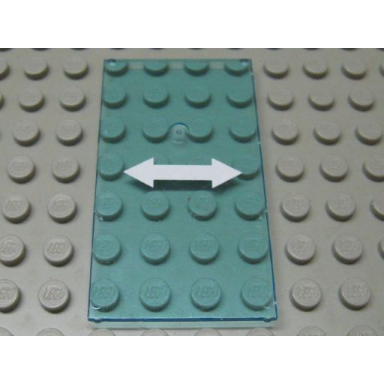 trans-light blue glass for window 1 x 4 x 6 with white arrow double pattern sticker - set 7945