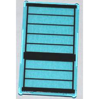 trans-light blue glass for window 1 x 4 x 6 with black stripes pattern sticker - set 76005